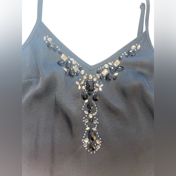 Express Black Rhinestone Cami - Picture 2 of 5